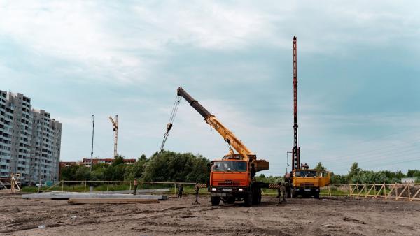 В Архангельске начали строить новый ФОК на улице Карпогорской
